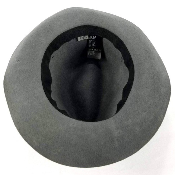 H&M Divided Wool Hat Fedora Wool Gray/Black - Picture 4 of 5